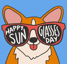 sunglasses day happy sunglasses day shades wayfarers corgi