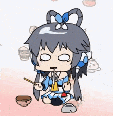 Luo Tianyi Vocaloid GIF - Luo Tianyi Vocaloid Song Of Big Eat Goods GIFs