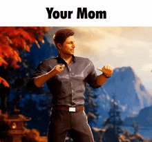 Your Mom Johnny Cage GIF - Your Mom Johnny Cage Mk1 GIFs
