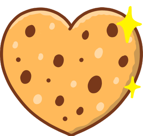 Cookies Heart Love Cookie Sticker - Cookies Heart Love Cookie Shiny Stickers