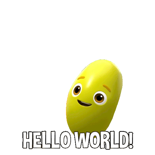 Hello World Beanie The Jelly Bean Sticker - Hello World Beanie The Jelly Bean Blippi Wonders Educational Cartoons For Kids Stickers
