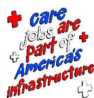 Care Jobs Are Part Of Americas Infrastructure Bold Sticker - Care Jobs Are Part Of Americas Infrastructure Bold Be Bold Stickers