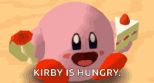 Kirby Cake GIF - Kirby Cake Hungry GIFs