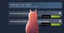 a screen that says coming 12 jun 2025