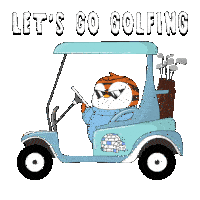 Golf Penguin Sticker
