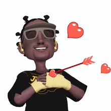 a cartoon character wearing sunglasses and a t-shirt that says jcl on it