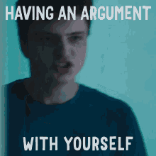 Having An Argument With Yourself Shouting GIF - Having An Argument With Yourself Shouting Child Line GIFs