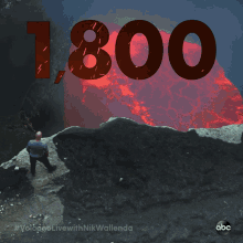 1800feet Across Volcano Live With Nik Wallenda GIF