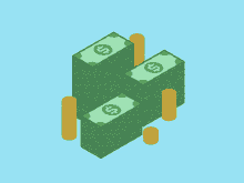 Pay Day Stacking Cash GIF