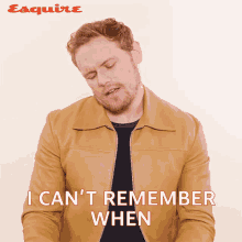 I Cant Remember When Sam Heughan GIF - I Cant Remember When Sam Heughan Esquire GIFs