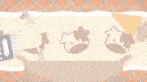 a cartoon drawing of a cow a carrot and a flower