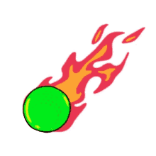 golfball on fire burning spinning olympic games