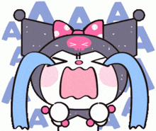 a cartoon of a girl with a bow on her head crying
