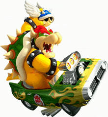 bowser mario kart wii flame flyer spiny shell