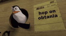 Obtania Hop On Obtania GIF - Obtania Hop On Obtania Penguins Of Madagascar GIFs
