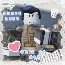 a picture of a soldier with the words guest 1337 on top