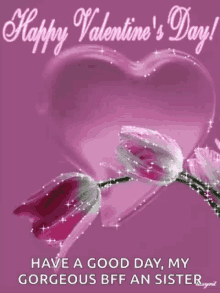 happy valentines day heart love flower sparkle