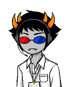 a pixel art drawing of a man wearing headphones and sunglasses