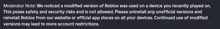 a screenshot of a website that says " moderator note "