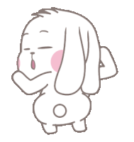 Rabbit Happy Dance Sticker - Rabbit Happy Dance Shaking It Stickers