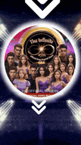 a group of people are standing in a circle with the words the infinite on it