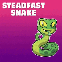a picture of a snake with the words steadfast snake below it