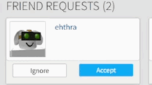 a screenshot of a friend request with the name ihatexbox