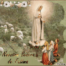 nuestra senor de fatima santo rosario our lord of fatima mama mary praying