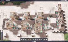 a screenshot of a video game shows a bunch of cubes and a few buildings