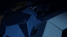 a person is falling down a staircase with a blue background