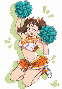 Daia In Cheerleader Clothes Cheering GIF