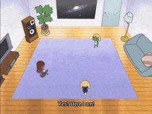 a cartoon says yes here i am in the corner