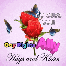 a greeting card that says go cubs go