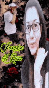 a picture of a woman with the name jasmine a lana on the bottom