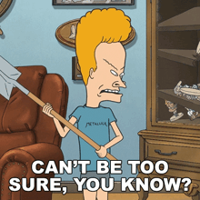 a metallica shirt is on a cartoon character holding a shovel