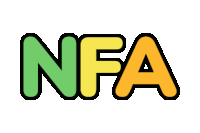 a green and yellow logo for nfa with a white background