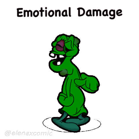 Emotional Damage Miserable Sticker - Emotional Damage Damage Miserable Stickers