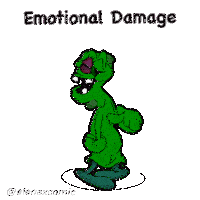Emotional Damage Miserable Sticker - Emotional Damage Damage Miserable Stickers