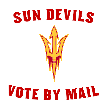 Sun Devils Sun Devils Vote By Mail Sticker - Sun Devils Sun Devils Vote By Mail Asu Stickers