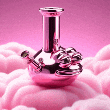 a pink bong with the word gsg on the front