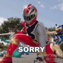 Sorry Not Sorry Zayto GIF - Sorry Not Sorry Zayto Dino Fury Red Ranger GIFs