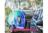 Tiny Camper Eu Happy Camper Sticker - Tiny Camper Eu Happy Camper Sightseeing Stickers