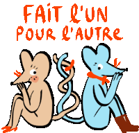 Two Mice Seated Together With Tails Intertwined. Sticker - Souris D Amour Couple Mice Stickers