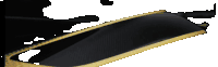 a black object with a yellow stripe on it