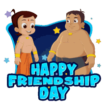 Happy Friendship Day Kalia GIF - Happy Friendship Day Kalia Chhota Bheem GIFs