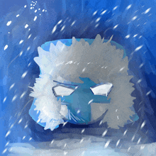 a painting of a snowman with the name amanda on the bottom