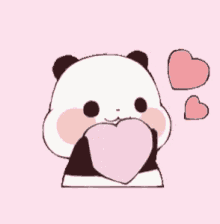 Panda Hearts GIF - Panda Hearts Smiling GIFs