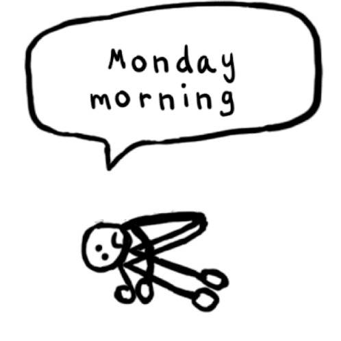 Monday Morning Mondayblahs Sticker - Monday Morning Monday Mondayblahs Stickers