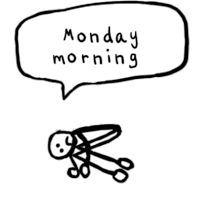 Monday Morning Mondayblahs Sticker - Monday Morning Monday Mondayblahs Stickers