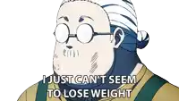 a cartoon character with glasses and a bandaged head says i just can 't seem to lose weight